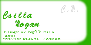 csilla mogan business card